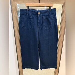Anthropologie Maeve Colette Blue Cropped Jeans Size 34P NWT